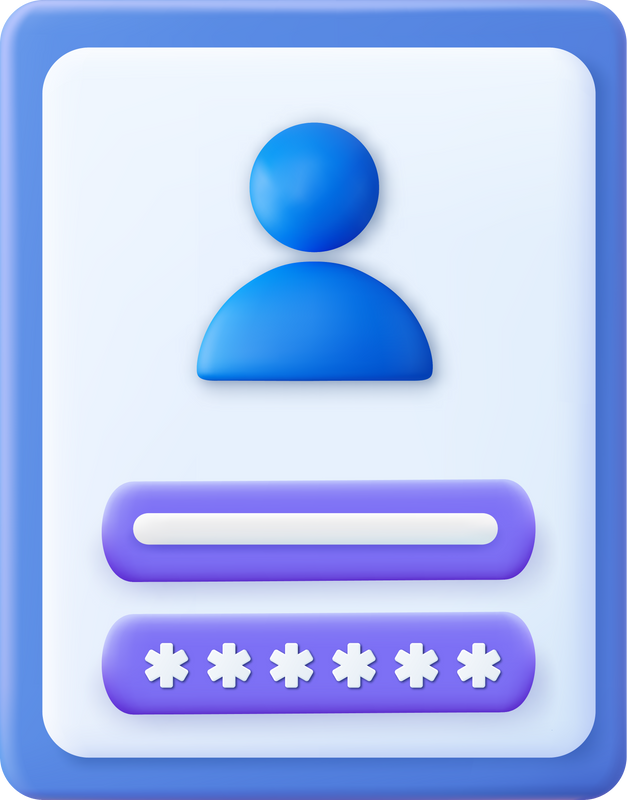 3d Account login and password form