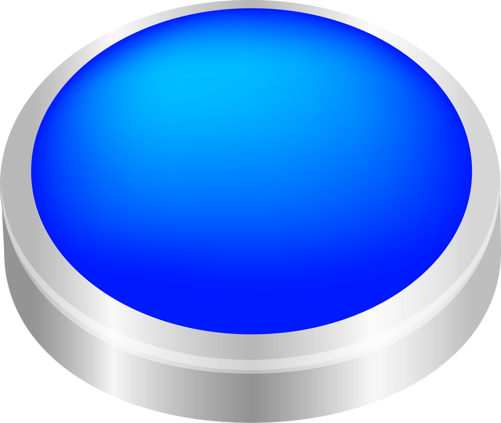 Blue Round 3D Button